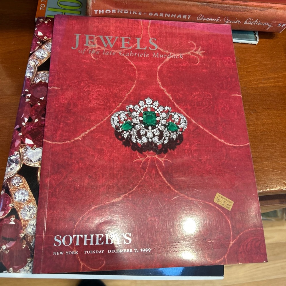 Sotheby’s Jewels Of The Late Gabriele Auction catalog 1999 Amazing jewels story